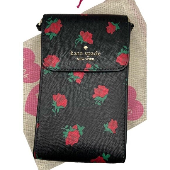 kate spade Handbags - Kate Spade‎ Madison North South Flap Phone Crossbody Rose Toss Print Floral